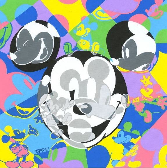 Multi Mickey Disney Fine Art Giclée on Canvas by Tennessee Loveless