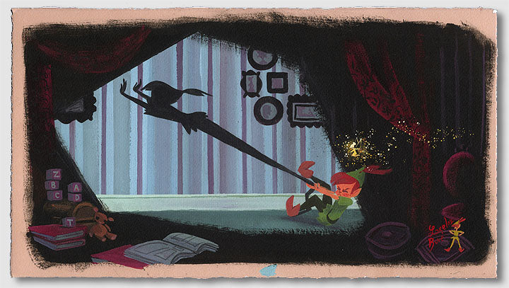 Peter's Shadow Disney Fine Art Giclée on Paper by Lorelay Bové