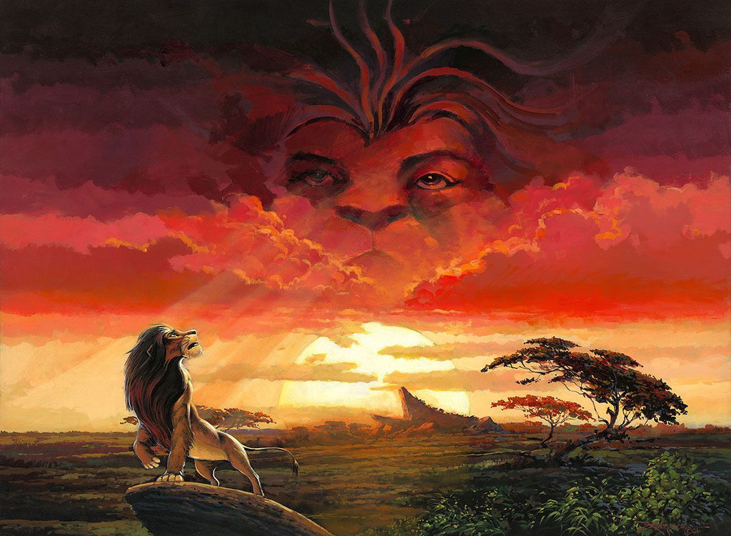 Mufasa Simba Remember Who You Are Disney Fine Art Giclée on Canvas by Rodel Gonzalez