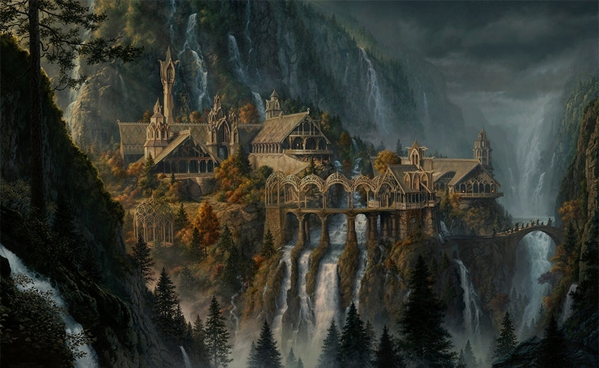 The Hobbit Artwork Lord of the Rings Rivendell The Last Homely House Fine Art