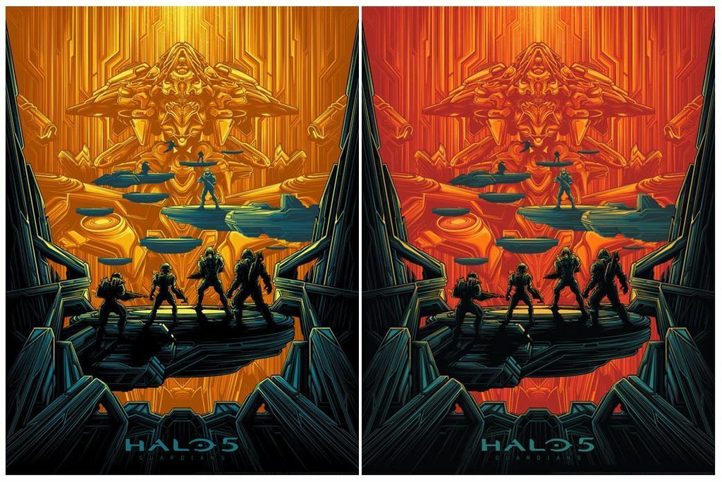 Blue Team Stand Down Halo 5 Guardians Yellow and/or Blood Orange Fine Art Prints