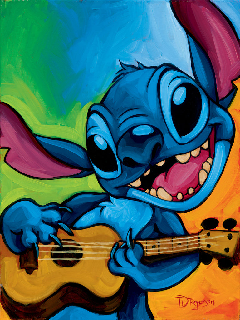 Stitch Disney Fine Art Giclée on Canvas by Tim Rogerson