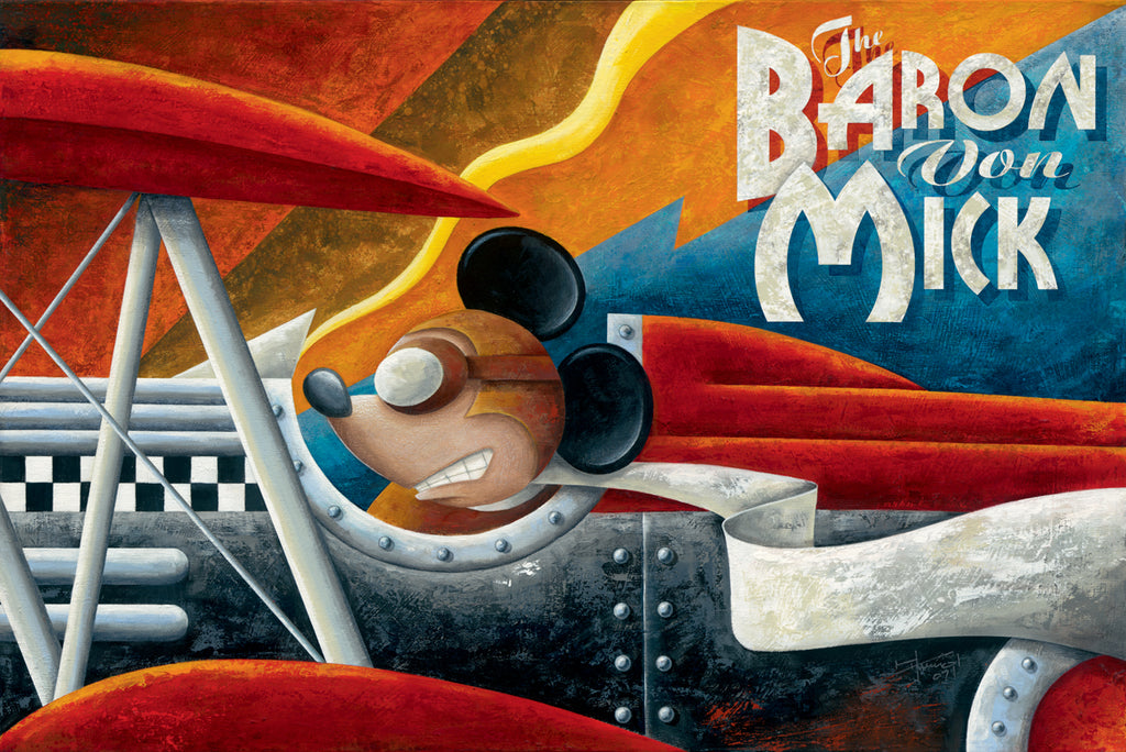 The Baron Von Mick Disney Fine Art Giclée on Canvas by Mike Kungl
