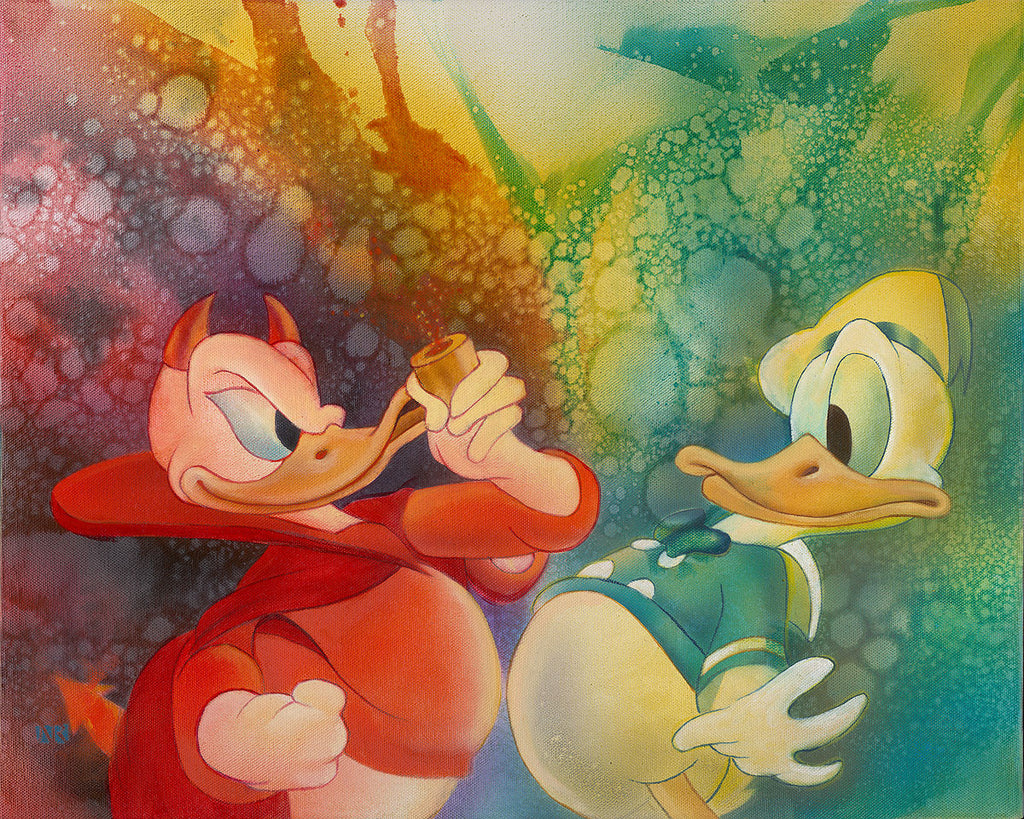 The Duality of Donald Disney Fine Art Giclée on Canvas by John Rowe
