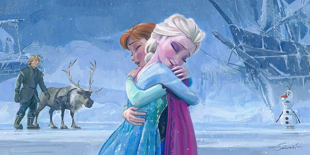 The Warmth of Love Disney Fine Art Giclée on Canvas by Jim Salvati