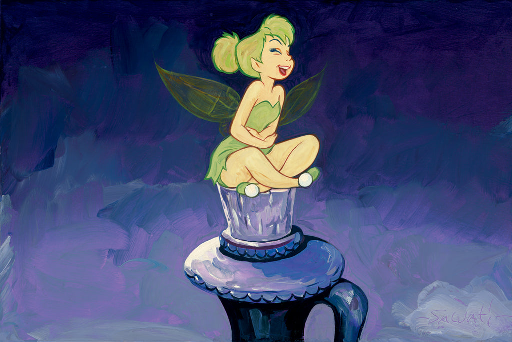 Tickled Tink Disney Fine Art Giclée on Canvas by Jim Salvati