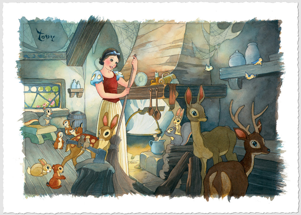 Tidying Up Disney Fine Art Giclée on Paper by Toby Bluth