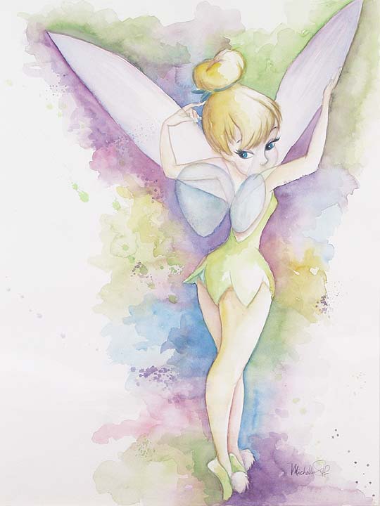 Ballerina Tinker Bell Faith Trust and Pixie Dust Disney Fine Art Giclée on Canvas by Michelle St. Laurent