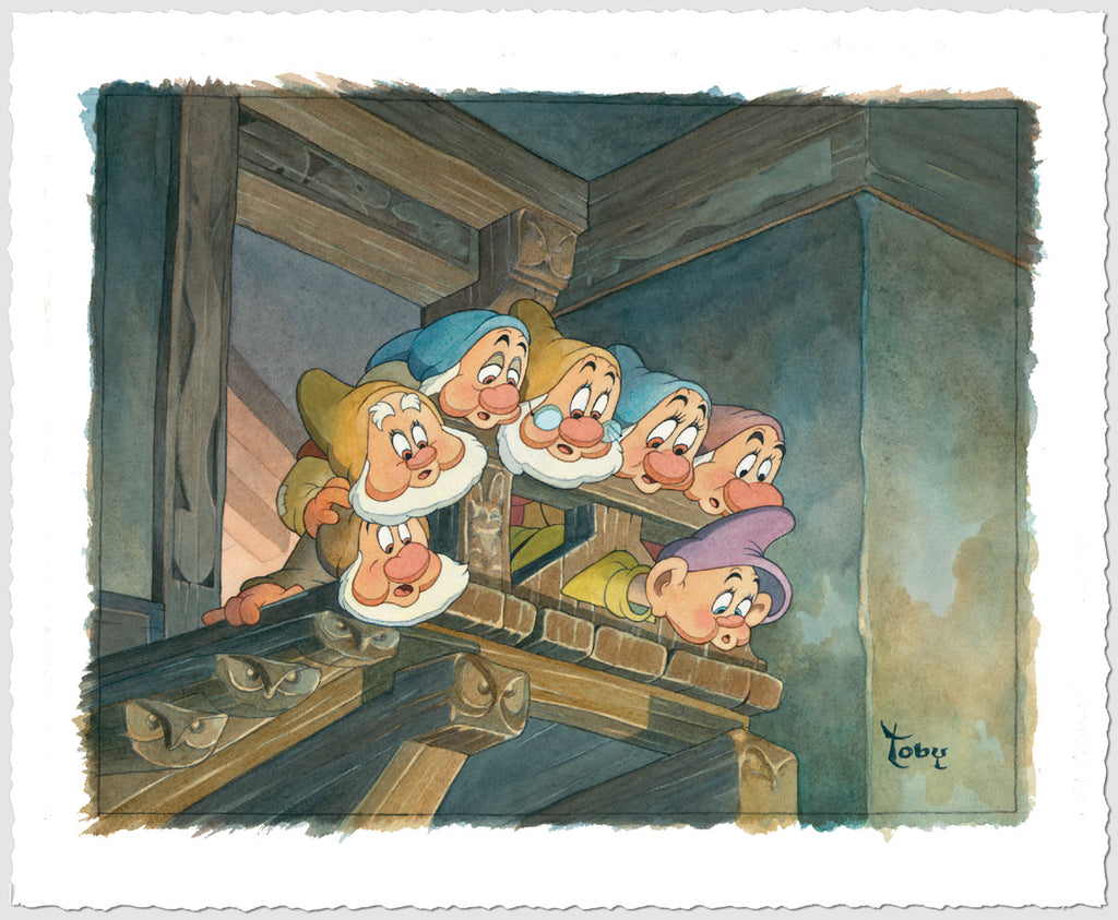 Top of the Stairs Disney Fine Art Giclée on Paper