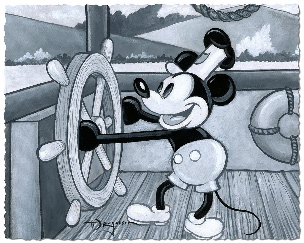 Willie at the Helm Disney Fine Art Giclée on Canvas by Tim Rogerson