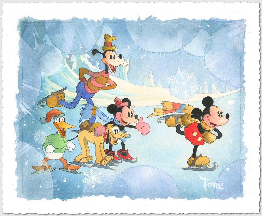 Winter Wonderland Disney Fine Art Giclée on Paper by Toby Bluth